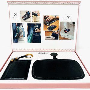 PLUSUS World's Thinnest Leather Wireless Charging Pad & Wallet Premium Gift Set